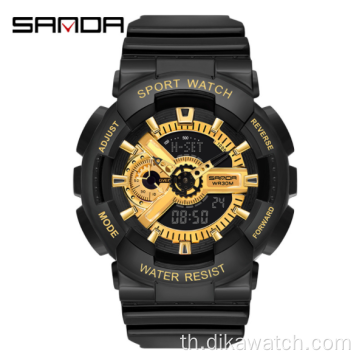 ขายดี SANDA 299/292 แท้นาฬิกาคู่นาฬิกานักเรียนยกมือไฟอินเทรนด์นาฬิกาอิเล็กทรอนิกส์กันน้ำ